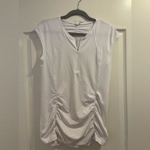 Athleta White Scrunch Athletic Tank